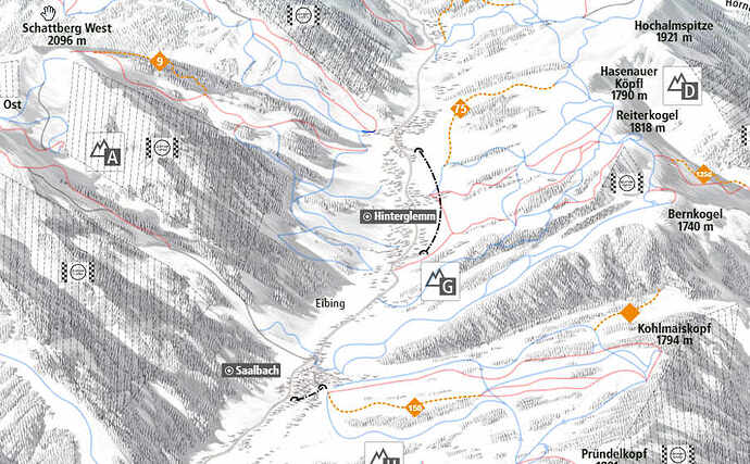 Ski Route Saalbach Hinterglemm